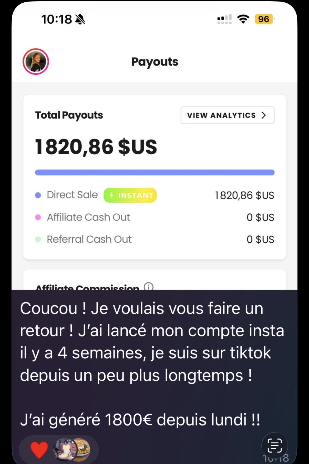 Témoignage client TDS — lancement Instagram